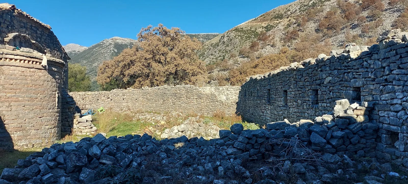 Athali Monastery chapel on the mountain above Himara