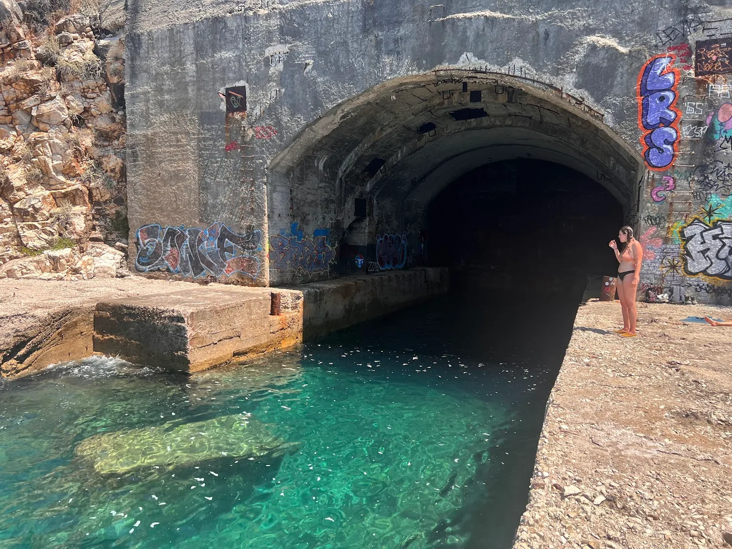 Abandoned military barracks above the Porto Palermo submarine base