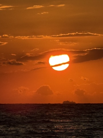 View of Himara town center area where ATMs and banks are located