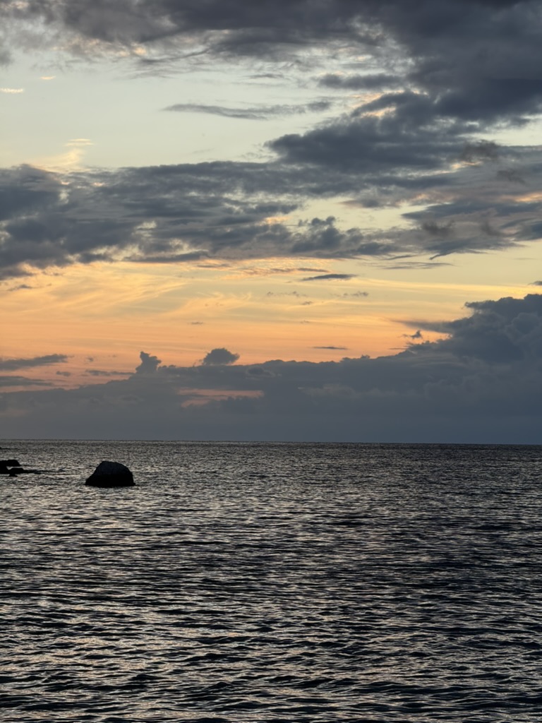 Coastal view of Himara apartment area along the Albanian Riviera shoreline