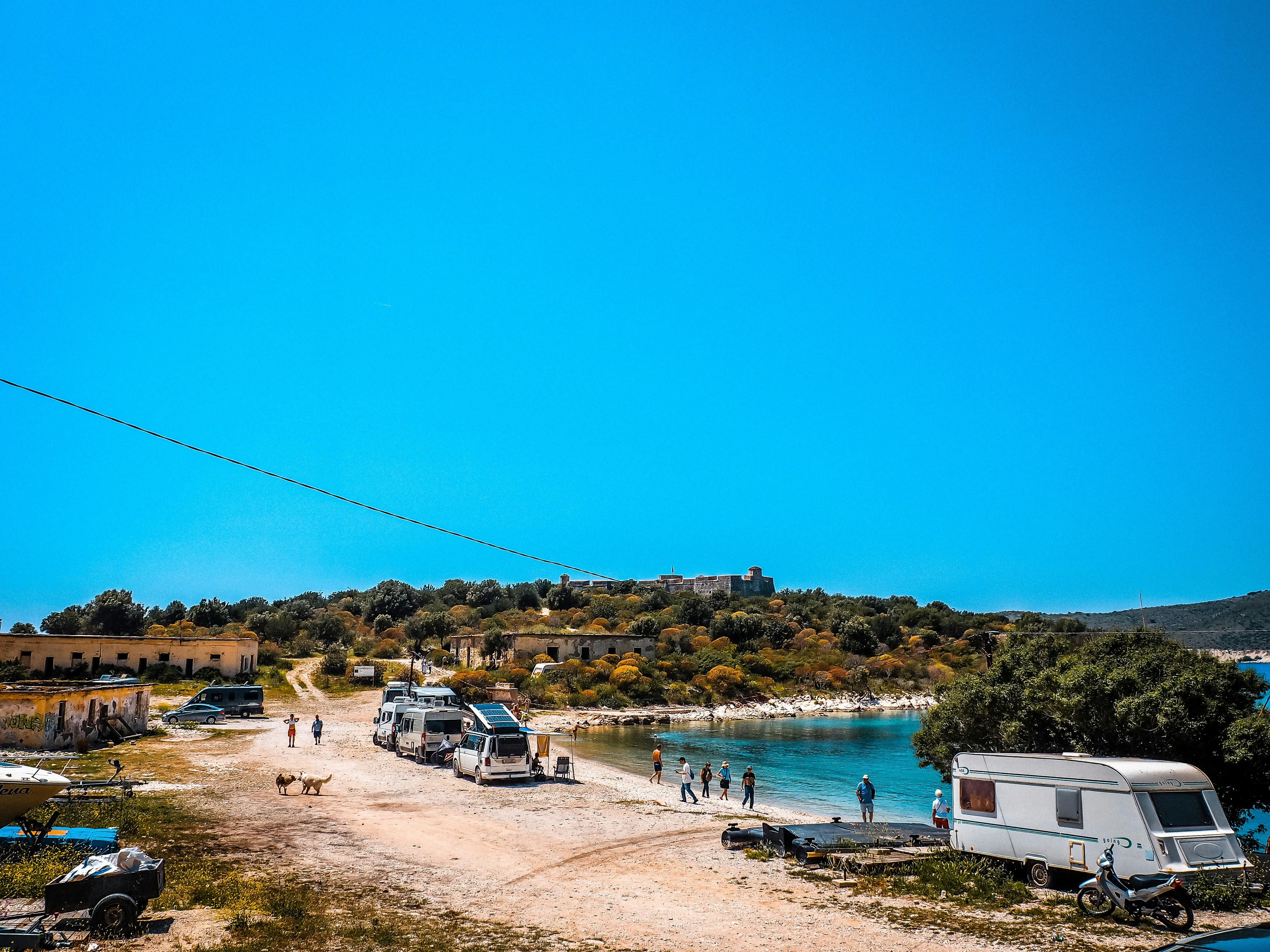 Side view of Porto Palermo Castle