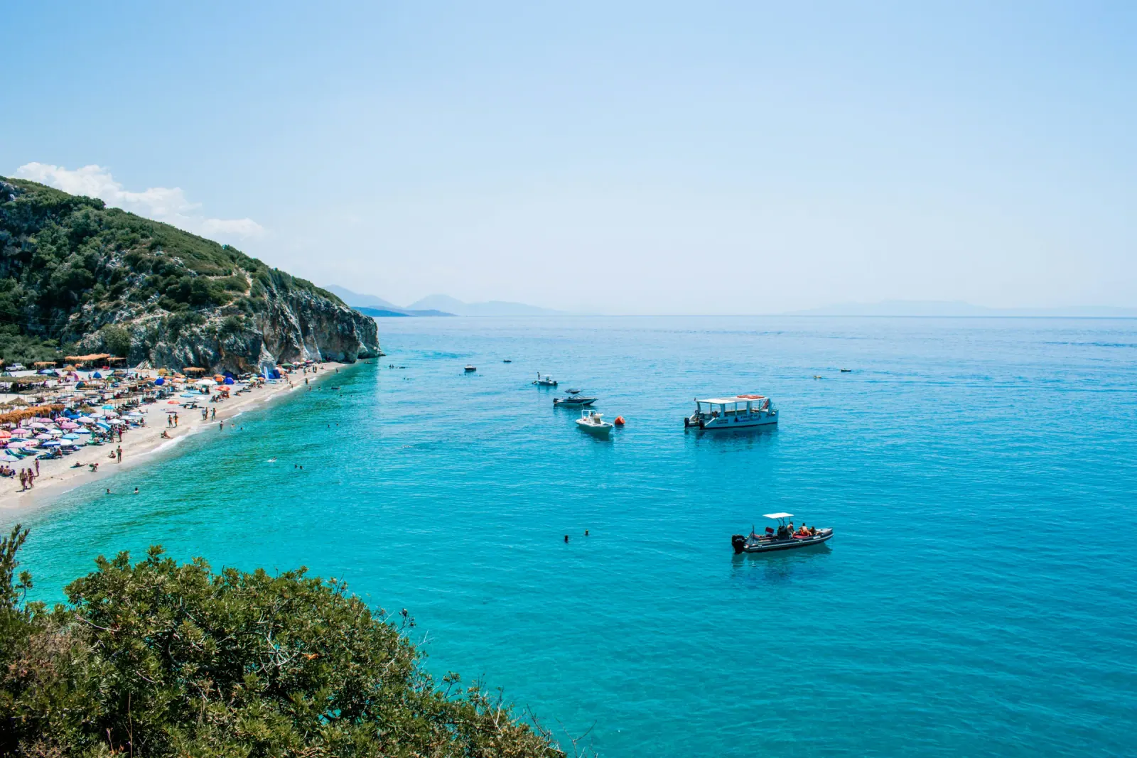 Gjipe canyon beach aerial — Albanian Riviera vs Montenegro coast comparison