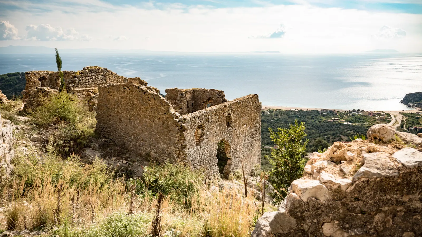Himara old town aerial route — himara old town walking tour
