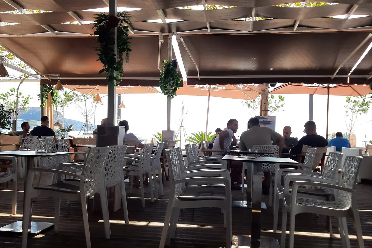 Lido Lounge cocktail bar on the Himara seafront