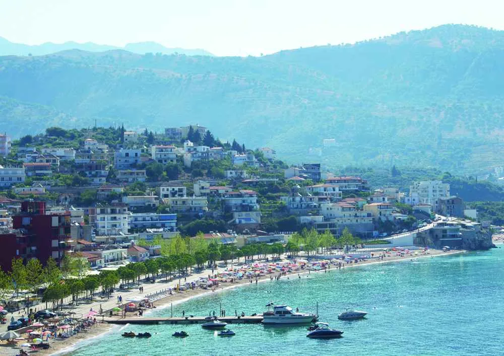 Himara Bay view near Himara Downtown Hostel