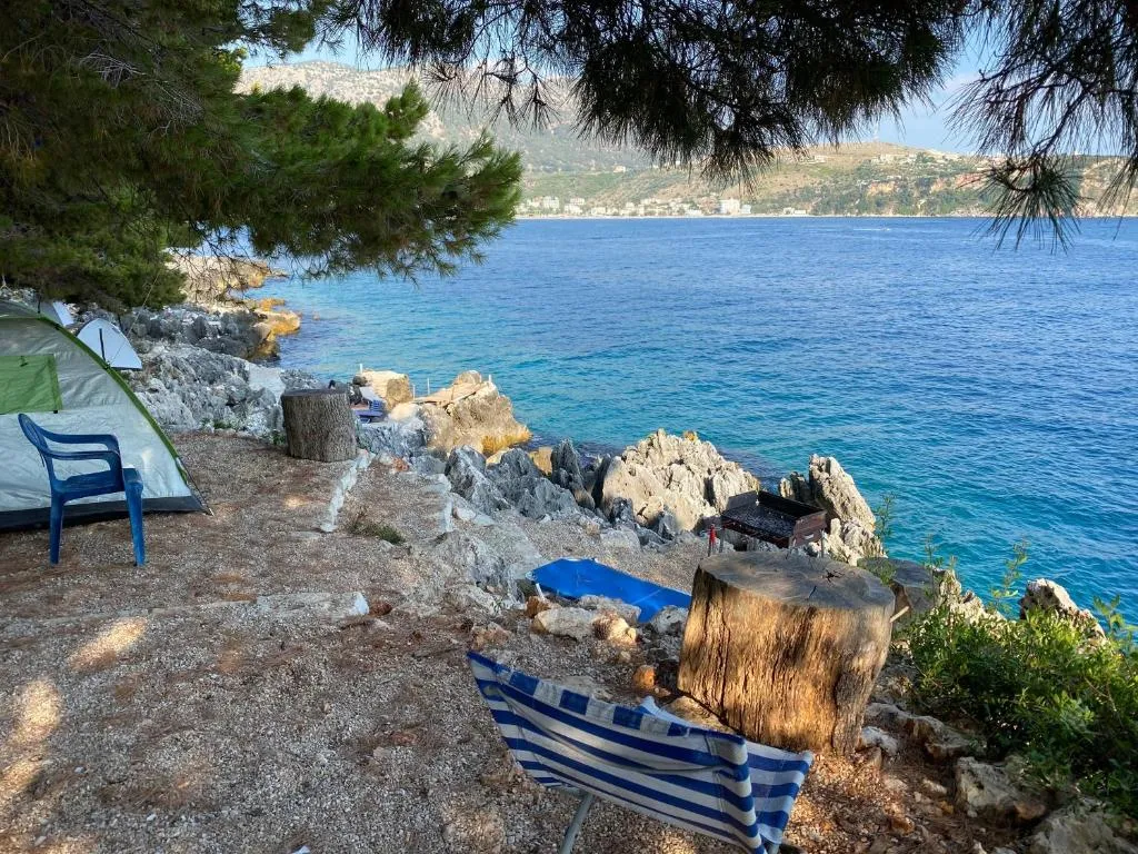 Seaside luxury-tent camp at Pine Side Camp in Himara