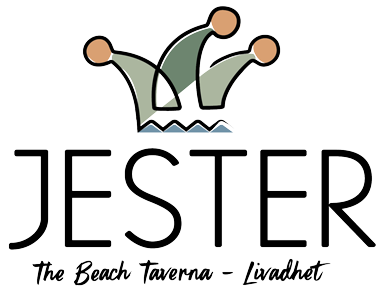 The Jester's Taverna Mediterranean restaurant at Livadhi Beach in Himara